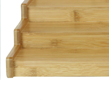 4-Tier Bamboo Extending Spice Rack