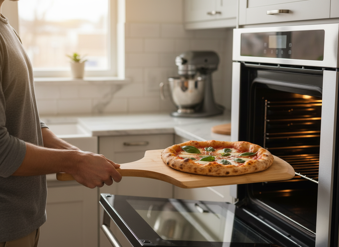 14" Bamboo Pizza Peel & Serving Board