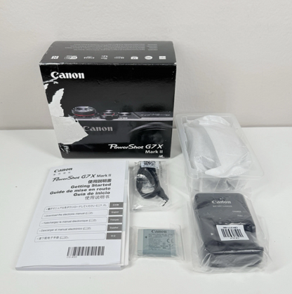 Canon PowerShot G7 X Mark II 20.1MP Compact Camera Black Open Box New Inside