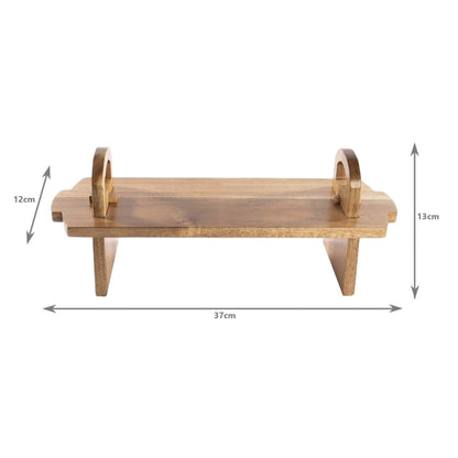 Acacia Wood Raised Serving Platter - Small
