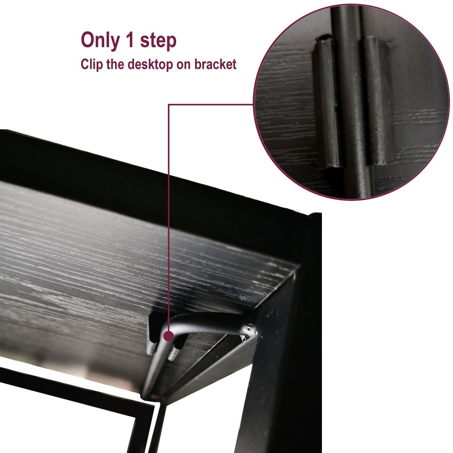 Compact Industrial Style Multi-Purpose Desk Folding Table