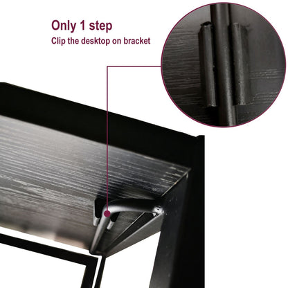 Compact Industrial Style Multi-Purpose Desk Folding Table