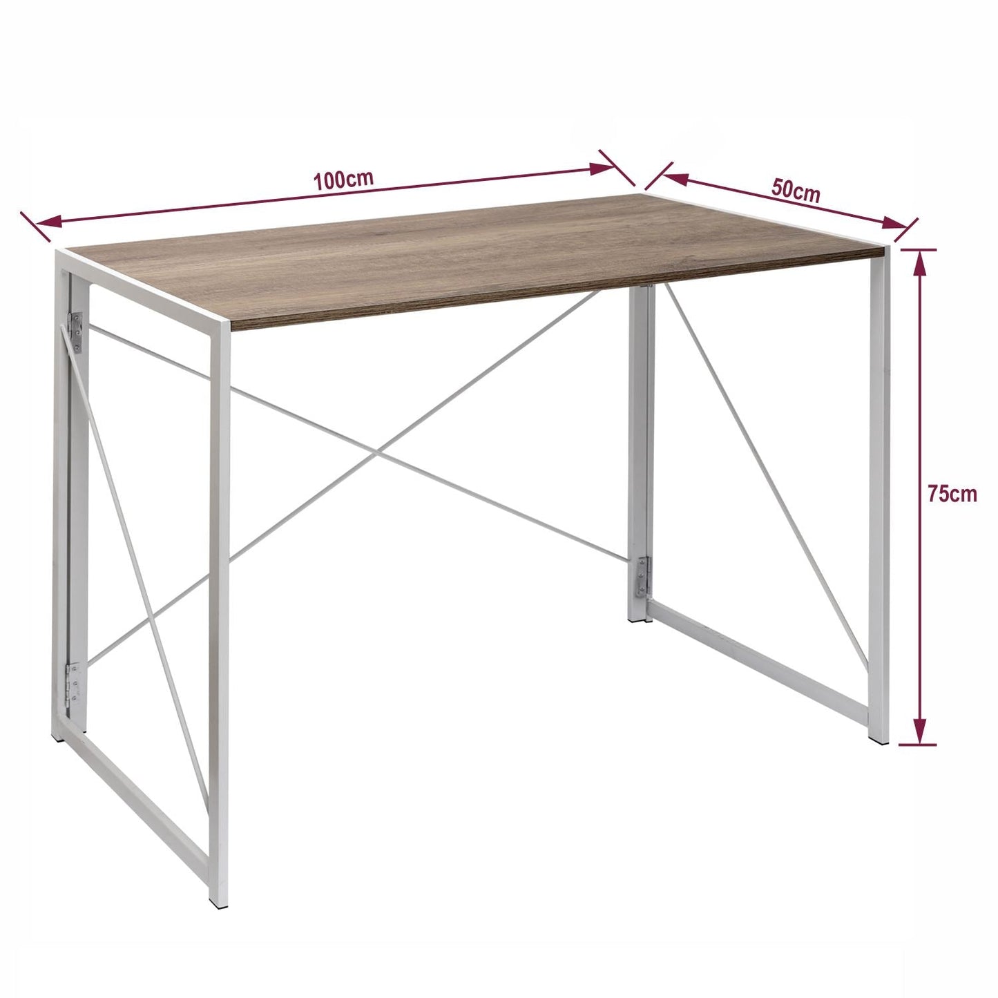 Compact Industrial Style Multi-Purpose Desk Folding Table