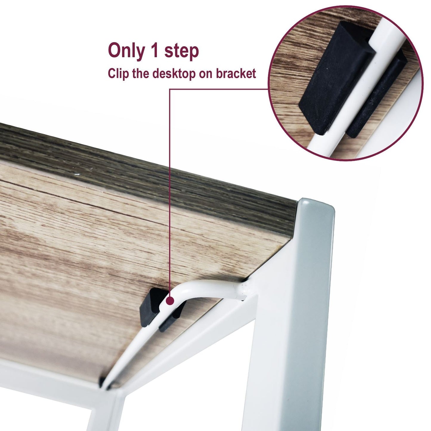 Compact Industrial Style Multi-Purpose Desk Folding Table