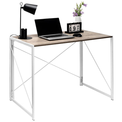 Compact Industrial Style Multi-Purpose Desk Folding Table
