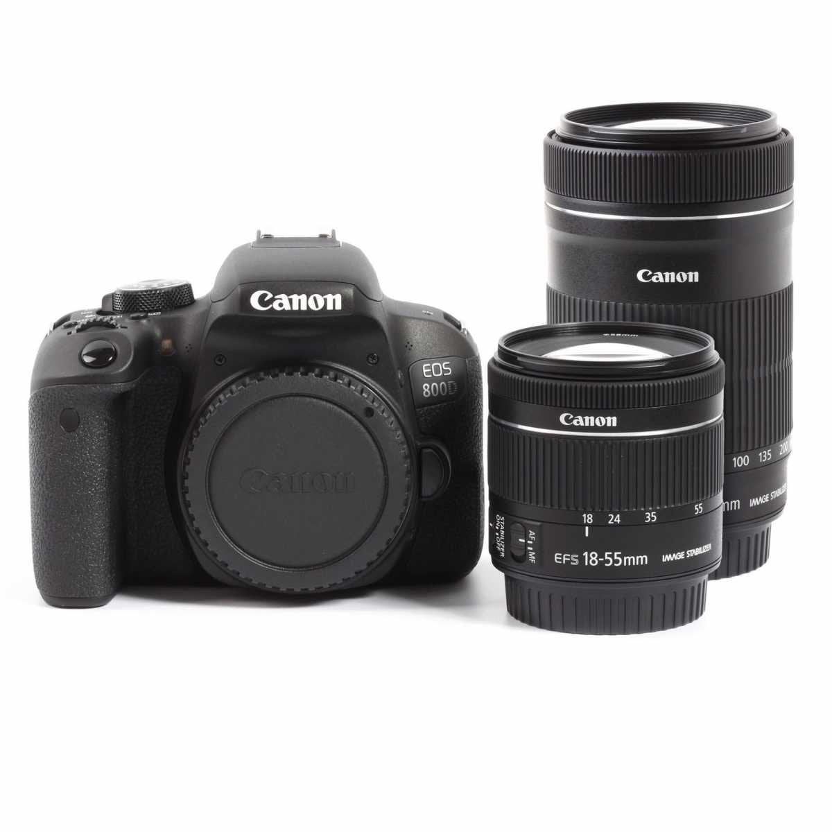 Canon EOS 800D Digital SLR Camera + EF-S 18-55mm IS STM + EF-S 55-250mm IS STM Twin Kit