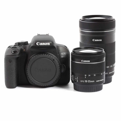 Canon EOS 800D Digital SLR Camera + EF-S 18-55mm IS STM + EF-S 55-250mm IS STM Twin Kit