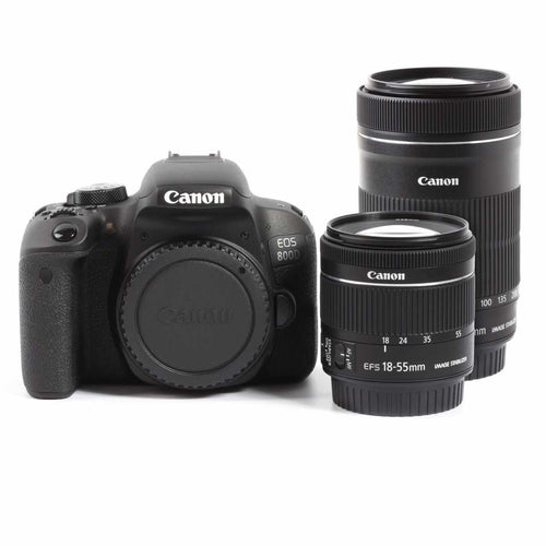 Canon EOS 800D Digital SLR Camera + EF-S 18-55mm IS STM + EF-S 55-250mm IS STM Twin Kit