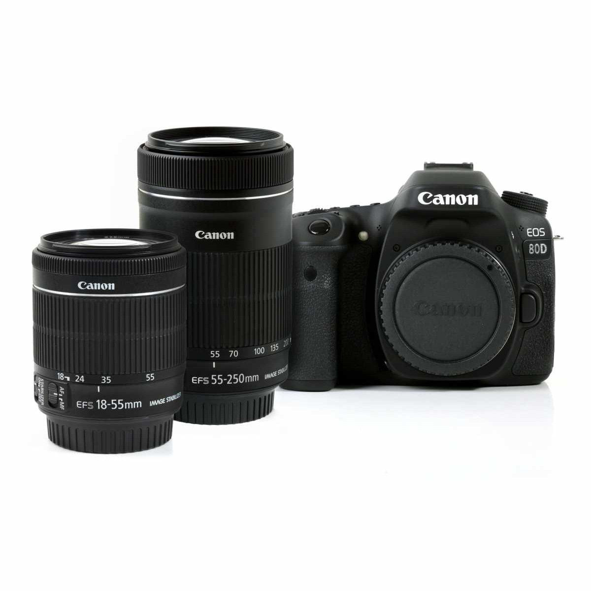 Canon EOS 80D Digital Camera + 18-55mm IS STM + 55-250mm IS STM Lens Kit