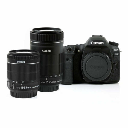 Canon EOS 80D Digital Camera + 18-55mm IS STM + 55-250mm IS STM Lens Kit
