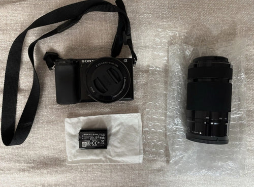 Sony Alpha a6100 24.2MP Mirrorless Camera - Black (with 16-50mm + 55-210mm Lens)