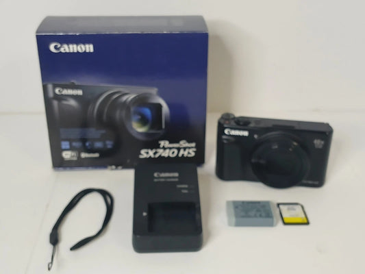 Canon PowerShot SX740 HS Digital Camera Black Tested Working