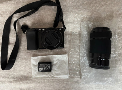 Sony Alpha a6100 24.2MP Mirrorless Camera - Black (with 16-50mm + 55-210mm Lens)