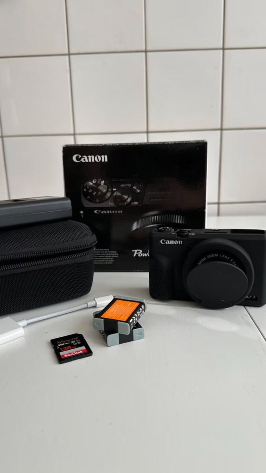 New Canon PowerShot G7 X Mark III Black + Accessory Pack