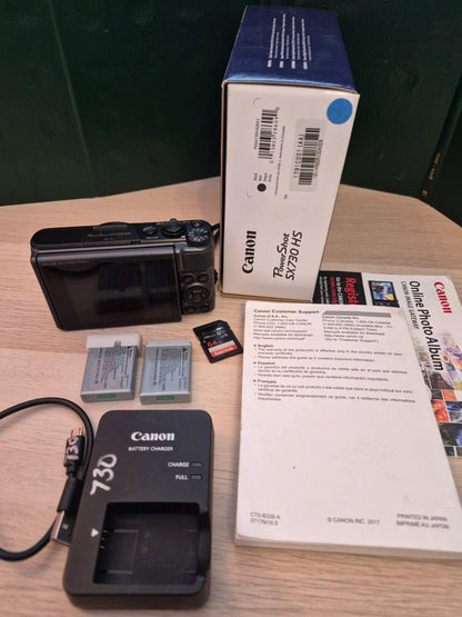 Canon PowerShot SX730 HS Digital Camera 20.3 MP 40x Optical Zoom Bluetooth Black
