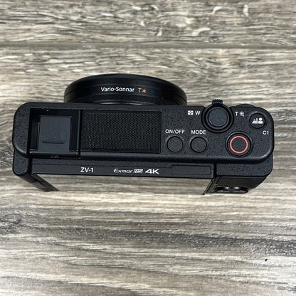 Sony ZV-1 Digital Camera 20.1MP 4K Vlog Zeiss Lens + Stand, Batteries, Charger