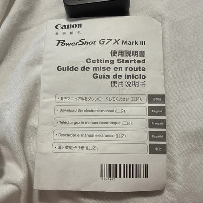 For Canon PowerShot G7X Mark III 20.2MP 4K Digital Camera 4.2x Optical Zoom