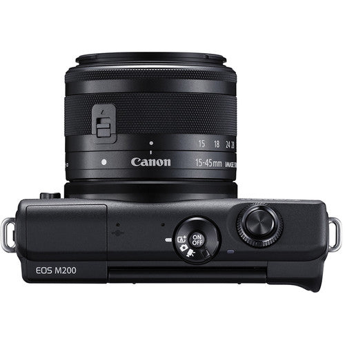Canon EOS M200 Mirrorless Digital Camera + 15-45mm Lens - Black