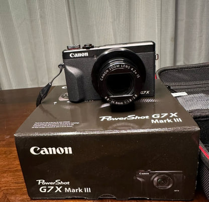 Canon PowerShot G7 X Mark III 20.1MP Digital Camera Black – 4K Compact Camera for Creators