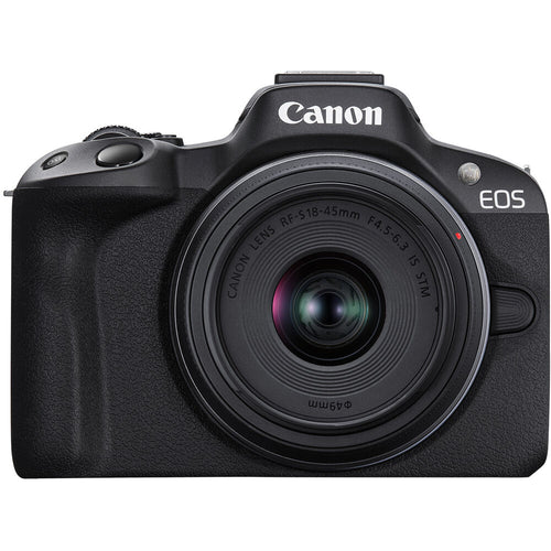 Canon EOS R50 Mirrorless Digital Camera + 18-45mm f/4.5-6.3 Lens Kit - Black