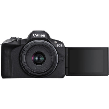 Canon EOS R50 Mirrorless Camera + RF-S 18-45mm + RF-S 55-210mm Lens Kit - Black