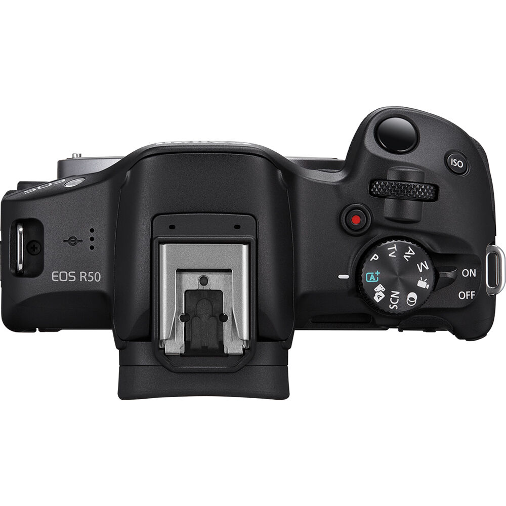 Canon EOS R50 Mirrorless Digital Camera + 18-45mm f/4.5-6.3 Lens Kit - Black