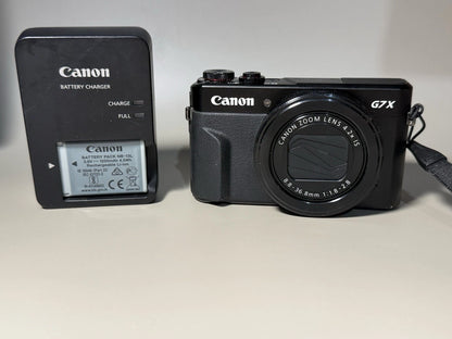 Canon PowerShot G7x Mark II 20.1MP Digital Camera 4.2x Optical Zoom Black 90%New