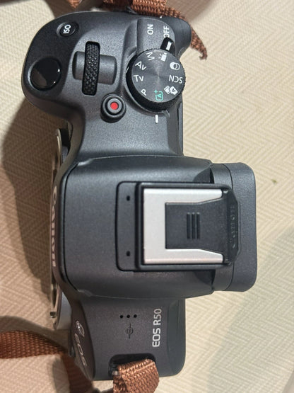 Canon EOS R50 Mirrorless Camera with RF-S 18-45mm IS STM Lens 24.2MP 4K Digital Camera Black