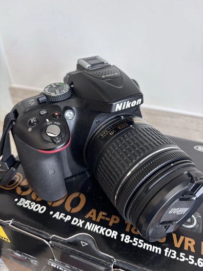 Nikon D5300 24.2MP Digital SLR Camera - Black (AF-P DX VR 18-55mm Lens) Bag