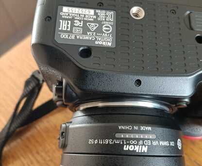 NIKON D7100 CAMERA WITH DX AF-5NIKOR 55-200 LENS.