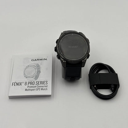 Garmin Fenix 8 Pro AMOLED 47mm Watch Sapphire - Wi-Fi and Bluetooth New Open Box