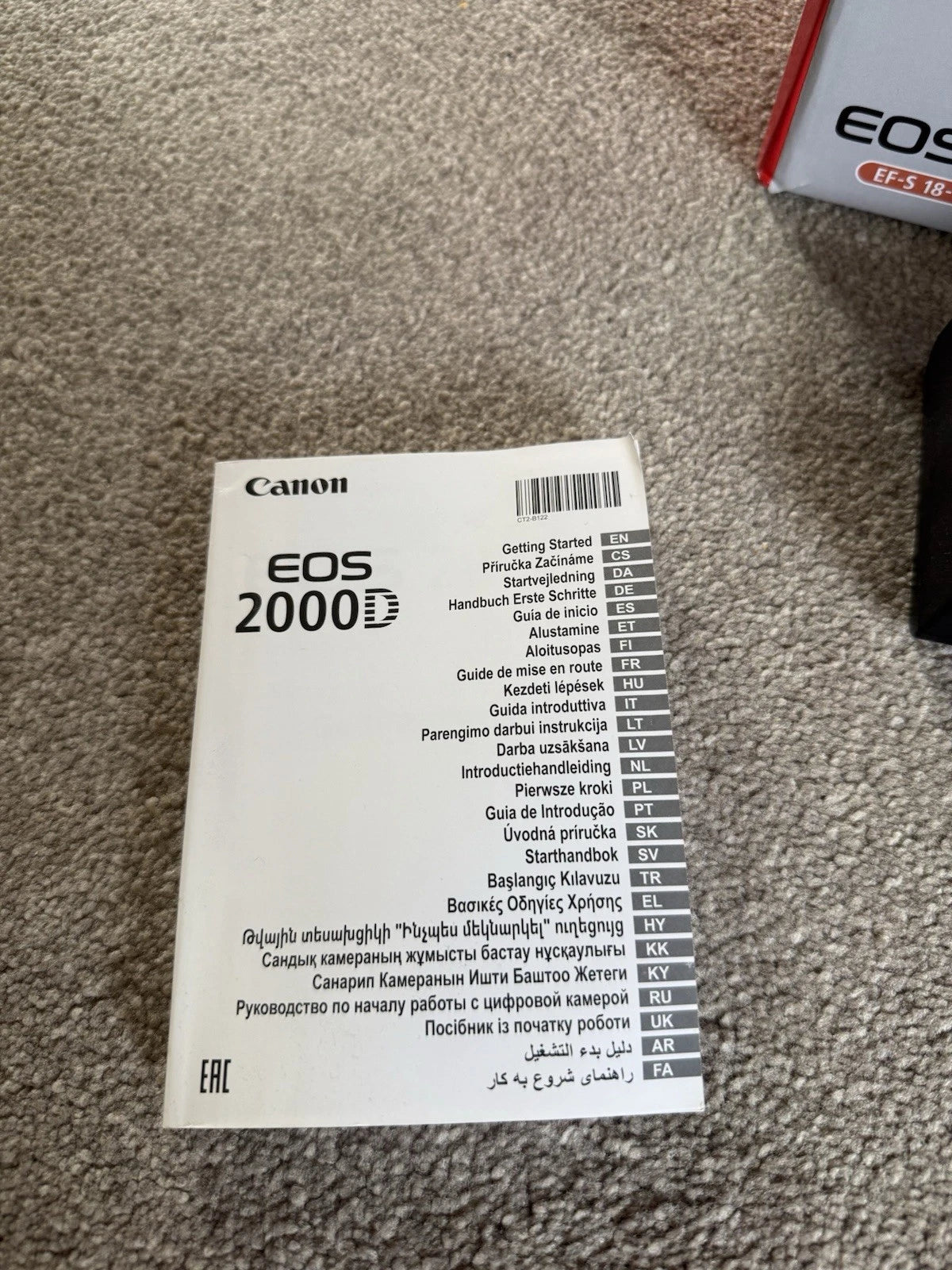 Canon EOS 2000D Digital SLR Camera 24.1MP EF-S 18-55mm IS II Kit Black