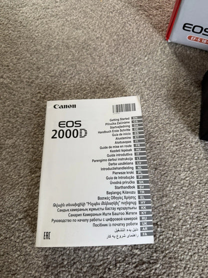 Canon EOS 2000D Digital SLR Camera 24.1MP EF-S 18-55mm IS II Kit Black