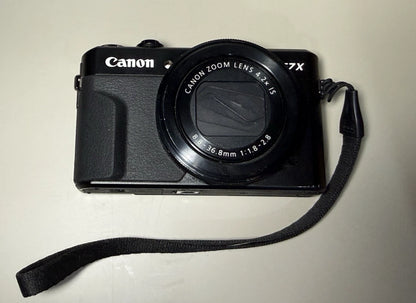 Canon PowerShot G7x Mark II 20.1MP Digital Camera 4.2x Optical Zoom Black 90%New