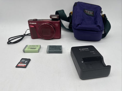 Canon PowerShot SX720 HS Digital 20.3MP Camera Bundle- Red