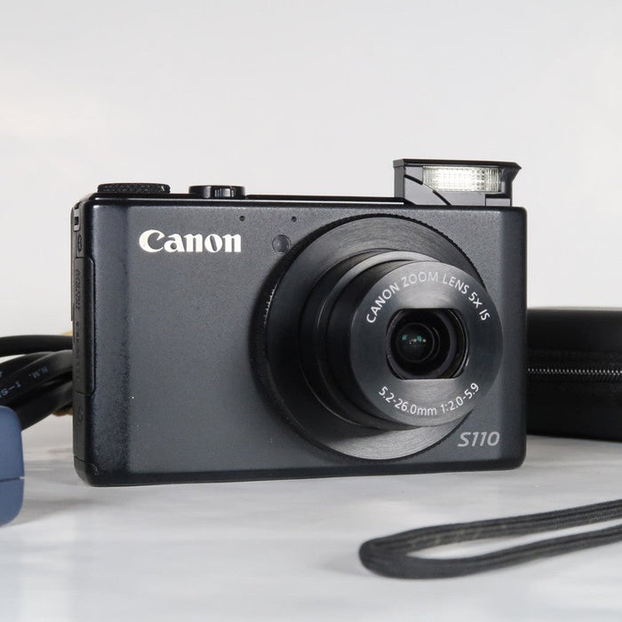 Canon PowerShot S110 12.1 MP Digital Camera Black with Case and SD Card - Excellent Condition