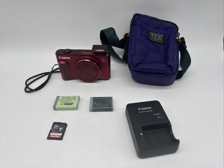 Canon PowerShot SX720 HS Digital 20.3MP Camera Bundle- Red