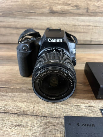 Canon EOS 250D 24.1MP Digital SLR Camera W/ 18-55mm f/3.5-5.6 III Lens & Charger